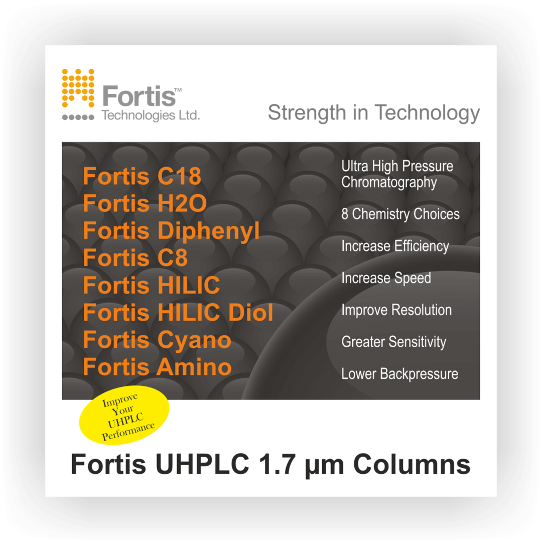 Fortis UHPLC Säule Diphenyl   1.7um Fortis 50x2.1mm Diphenyl